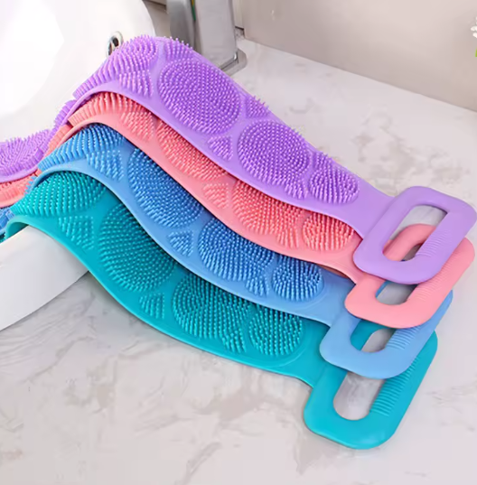 Dual-Sided Silicone Bath Scrubber | Soft Exfoliating Body Brush