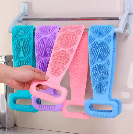 Dual-Sided Silicone Bath Scrubber | Soft Exfoliating Body Brush