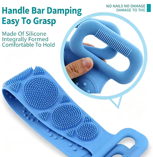 Dual-Sided Silicone Bath Scrubber | Soft Exfoliating Body Brush
